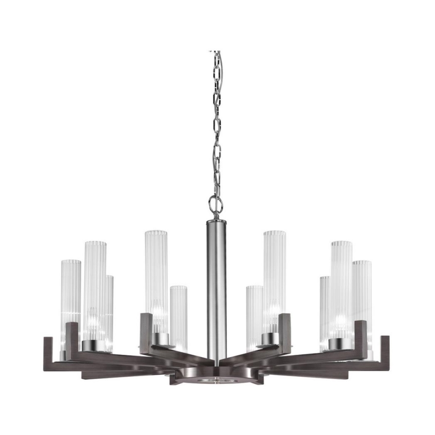 Kolarz 6009.81060 - Loftlampe på kæde RAGGIO 10xE14/25W/230V mat krom
