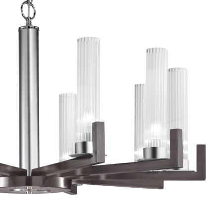 Kolarz 6009.81060 - Loftlampe på kæde RAGGIO 10xE14/25W/230V mat krom
