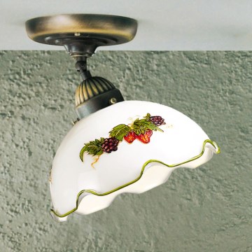 Kolarz 731.10.113 - Overflademonteret loftlampe NONNA 1xE27/75W/230V Ø 20 cm vinrød/jordbær