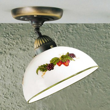 Kolarz 731.10.121 - Loftlampe NONNA 1xE27/75W/230V diameter 20 cm vindruer/jordbær