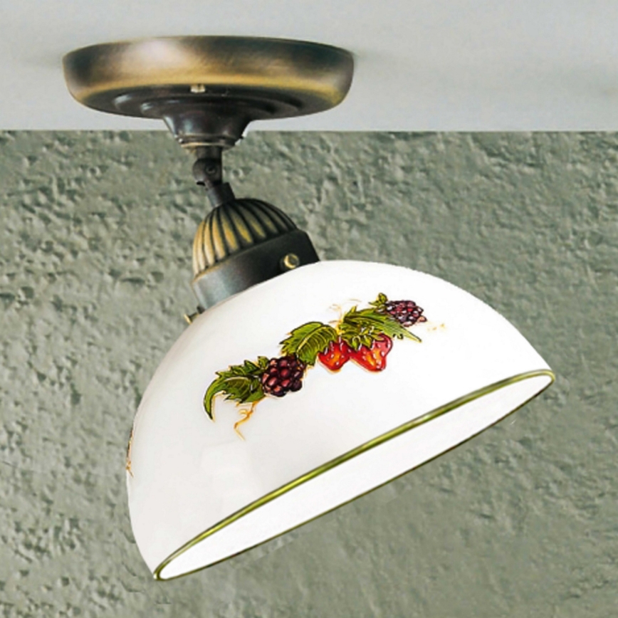 Kolarz 731.10.121 - Loftlampe NONNA 1xE27/75W/230V diameter 20 cm vindruer/jordbær