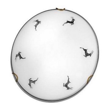 Kolarz 731.12.4.133- Loftlampe NONNA 2xE27/60W/230V diameter 40 cm hjort grå