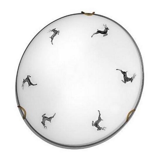 Kolarz 731.12.4.133- Loftlampe NONNA 2xE27/60W/230V diameter 40 cm hjort grå