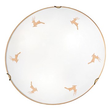 Kolarz 731.12.4.150 - Væglampe NONNA 2xE27/60W/230V Ø 40 cm, hjortegevir, rosaguld