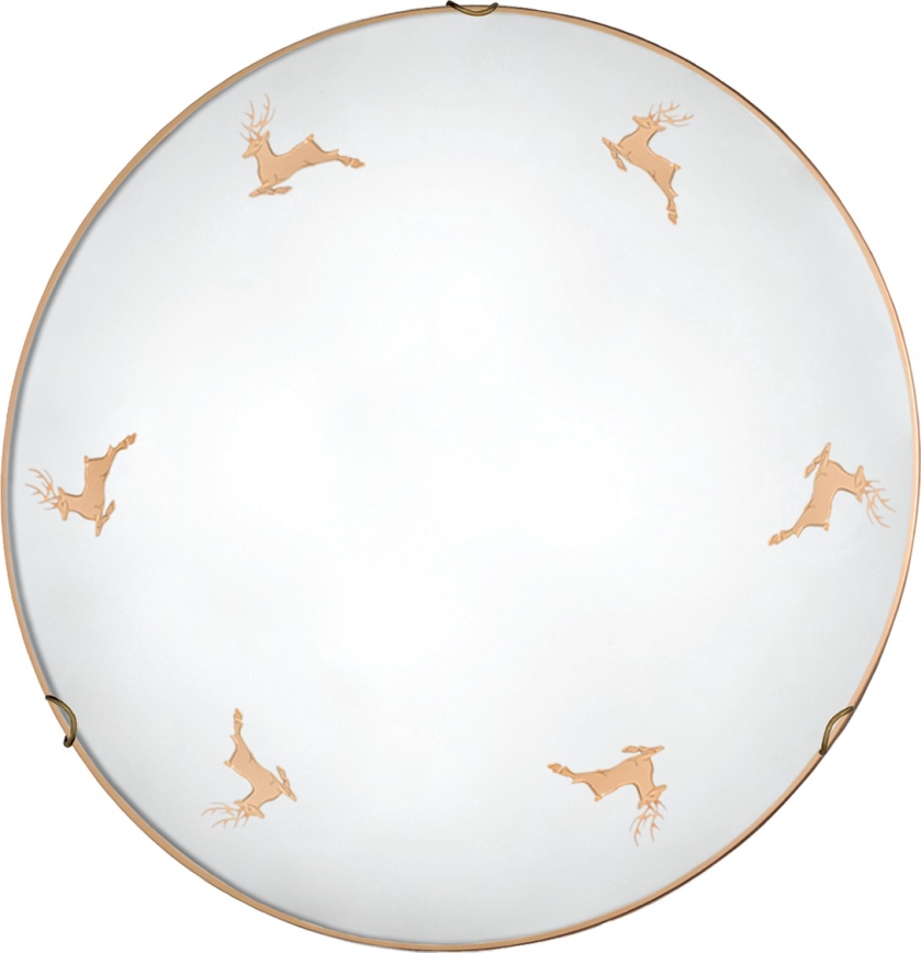 Kolarz 731.13.4.150 - Væglampe NONNA 3xE27/60W/230V, Ø 50 cm, hjortegevir i rosaguldfinish