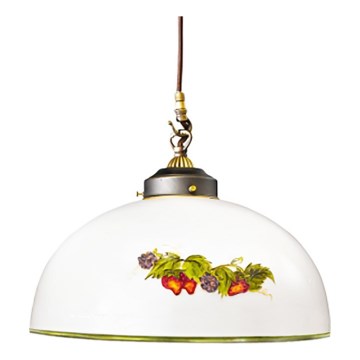 Kolarz 731.30.121 - Pendel NONNA 1xE27/75W/230V diameter 20 cm vindruer/jordbær