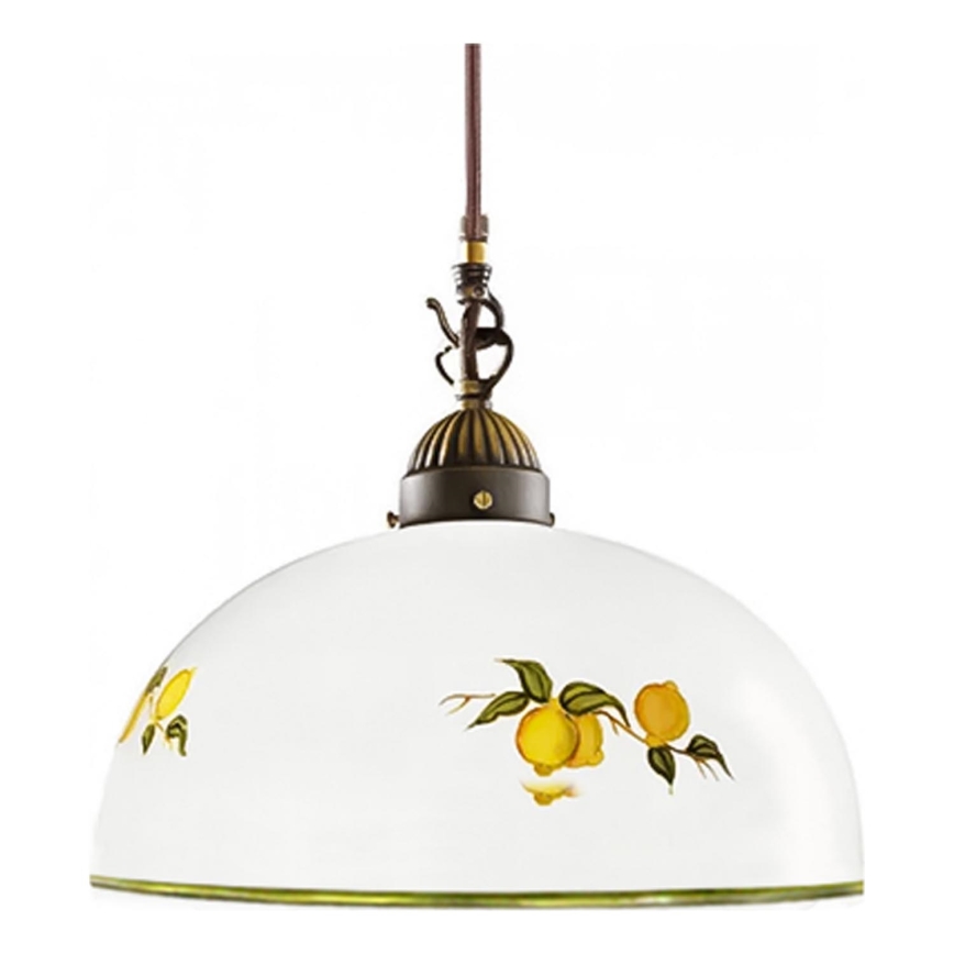 Kolarz 731.30.126 - Pendel NONNA 1xE27/75W/230V diameter 20 cm citroner