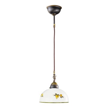 Kolarz 731.30.129 - Pendel NONNA 1xE27/75W/230V diameter 30 cm citroner