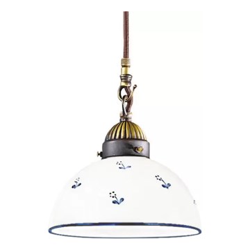 Kolarz 731.30.16 - Pendel NONNA 1xE27/75W/230V diameter 20 cm blå
