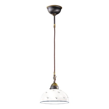Kolarz 731.30.24 - Pendel NONNA 1xE27/75W/230V diameter 30 cm blå