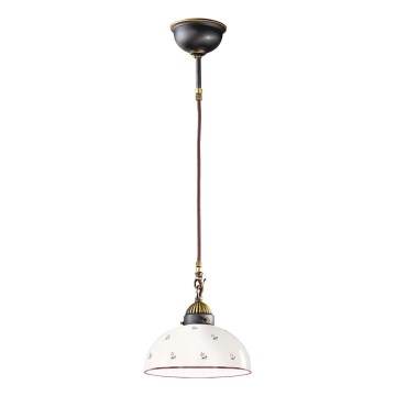 Kolarz 731.30.68 - Pendel NONNA 1xE27/75W/230V diameter 30 cm rød