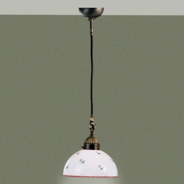 Kolarz 731.30.69 - Pendel NONNA 1xE27/75W/230V diameter 20 cm rød