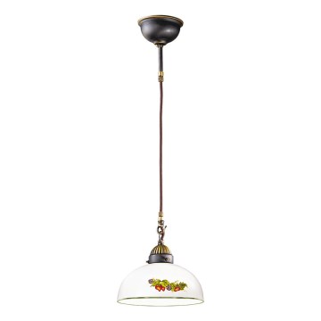 Kolarz 731.32.139 - Pendel NONNA 1xE27/75W/230V diameter 36 cm vindruer/jordbær