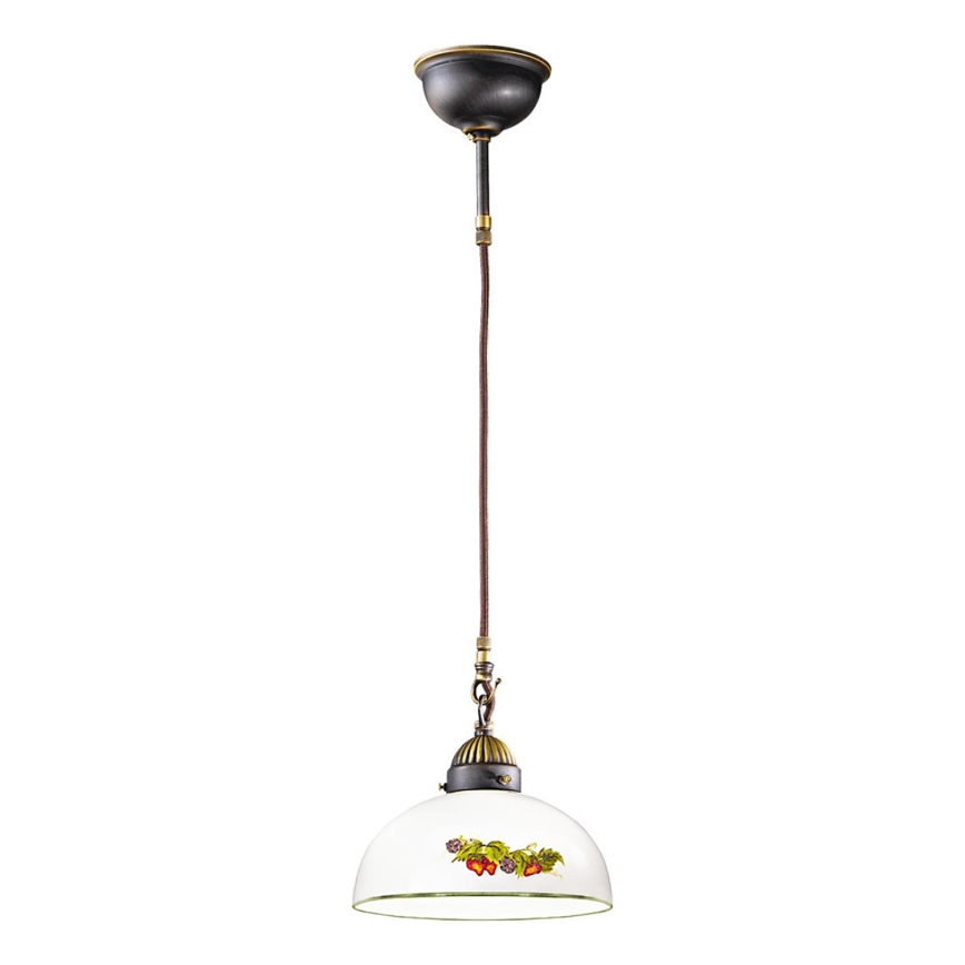 Kolarz 731.32.139 - Pendel NONNA 1xE27/75W/230V diameter 36 cm vindruer/jordbær