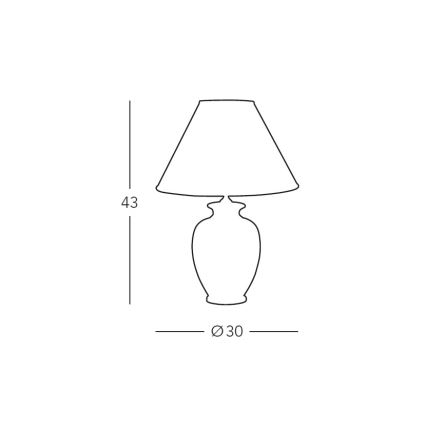 Kolarz 731.70K - Bordlampe NONNA 1xE27/100W/230V hvid