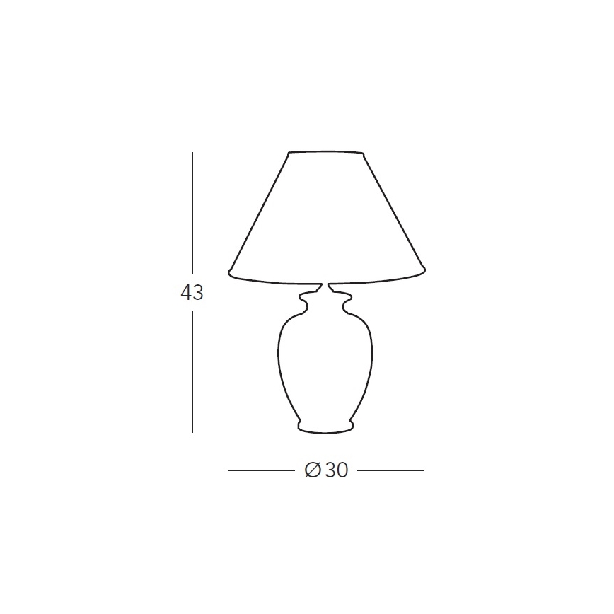 Kolarz 731.70W.100 - Bordlampe NONNA 1xE27/100W/230V hvid