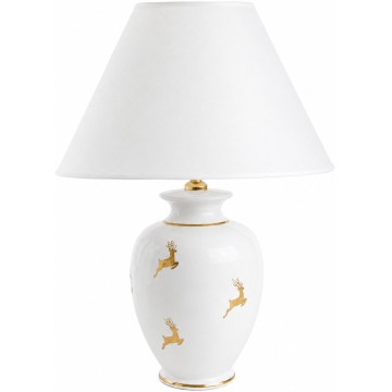 Kolarz 731.70W.150 - Bordlampe NONNA 1xE27/100W/230V hjortefarvet hvid/guld