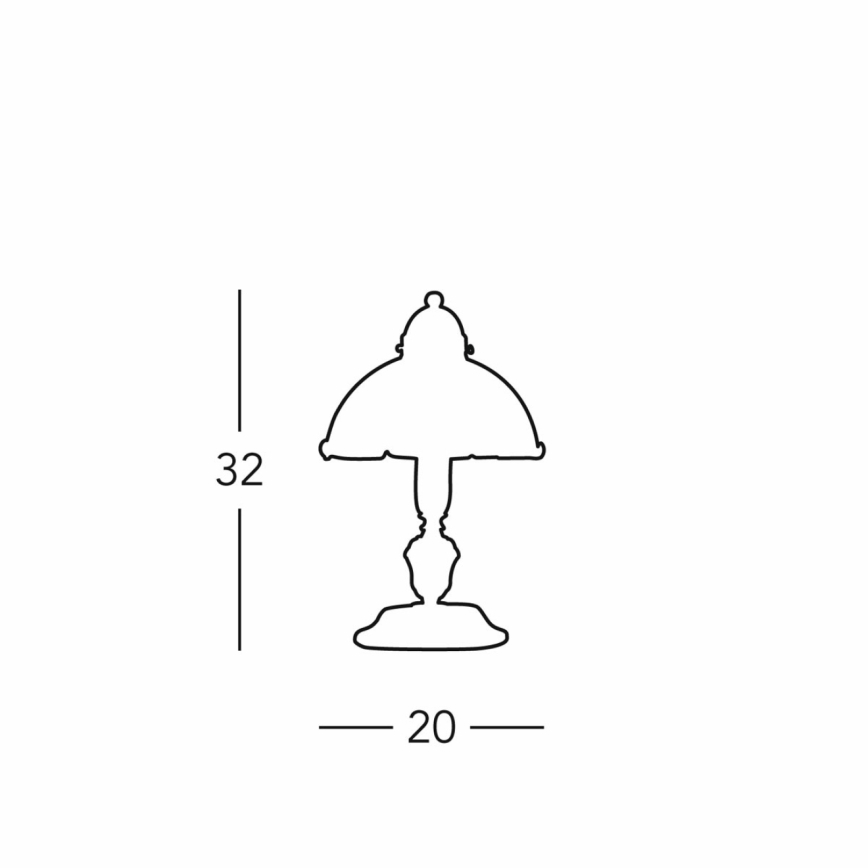Kolarz 731.73.100 - Bordlampe NONNA 1xE27/75W/230V brun/hjort grøn