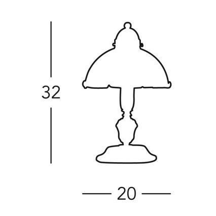 Kolarz 731.73.21 - Bordlampe NONNA 1xE14/60W/230V grøn