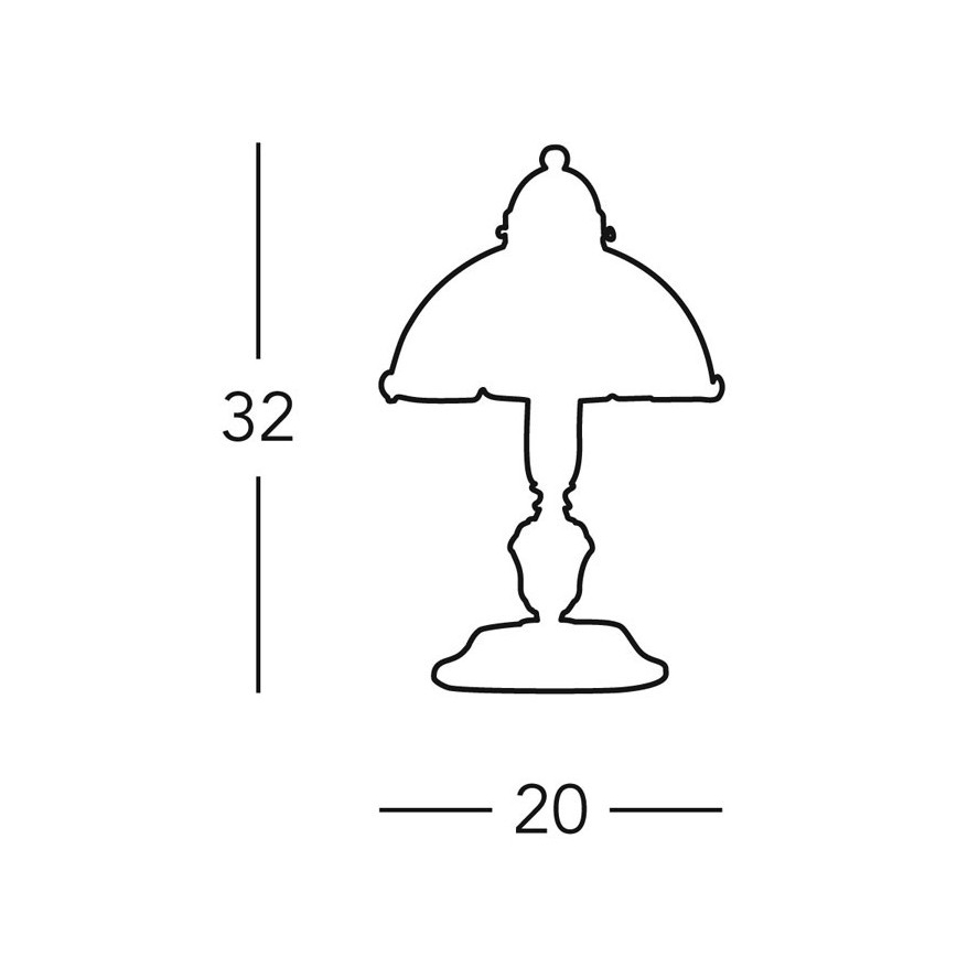 Kolarz 731.73.21 - Bordlampe NONNA 1xE14/60W/230V grøn