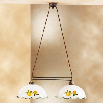 Kolarz 731.82.117 - Pendel på wire NONNA 2xE27/75W/230V, citroner