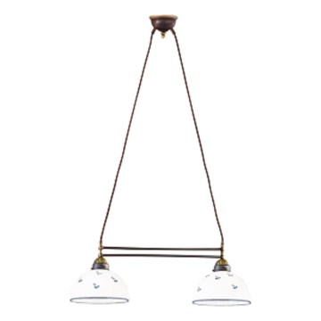 Kolarz 731.82.24 - Pendel NONNA 2xE27/75W/230V blå