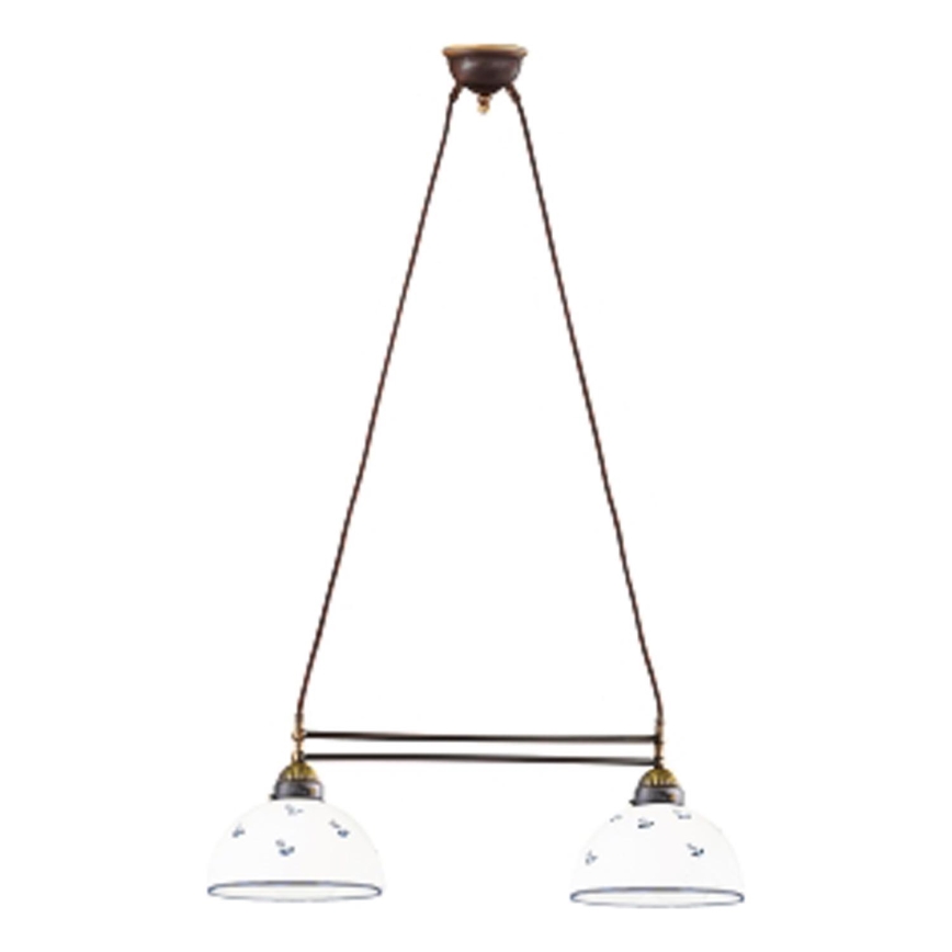 Kolarz 731.82.24 - Pendel NONNA 2xE27/75W/230V blå