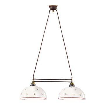 Kolarz 731.82.68 - Pendel NONNA 2xE27/75W/230V rød