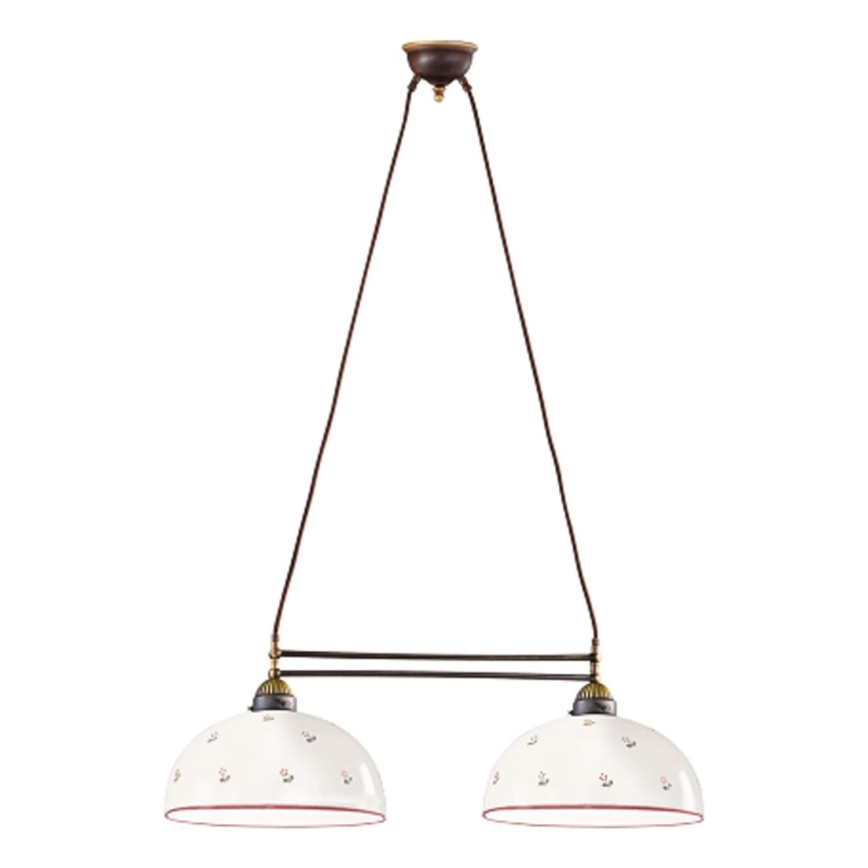 Kolarz 731.82.68 - Pendel NONNA 2xE27/75W/230V rød