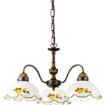 Kolarz 731.83.116 - Kædeophængt lysekrone NONNA 3xE27/75W/230V citroner