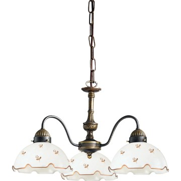 Kolarz 731.83.160 - Lysekrone på kæde NONNA 3xE27/75W/230V med blomster i rosaguld