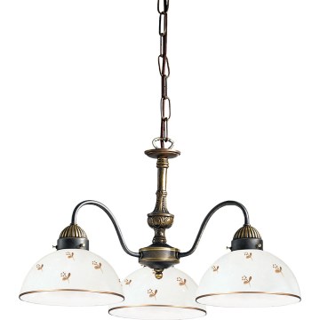 Kolarz 731.83.170 - Lysekrone med kædeophæng NONNA 3xE27/75W/230V med blomsterdetaljer, rosaguld