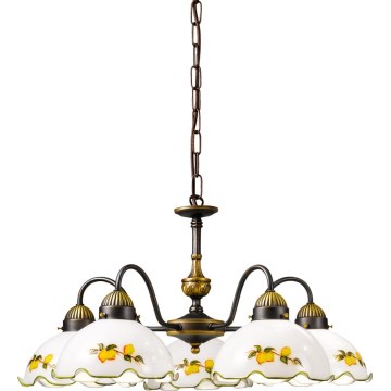 Kolarz 731.85.116 - Lysekrone på kæde NONNA 5xE27/75W/230V citroner