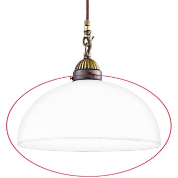 Kolarz 731.G54 - Glasskærm til chandelier, gulvlampe og spotlampe NONNA E27 diameter 30 cm hvid