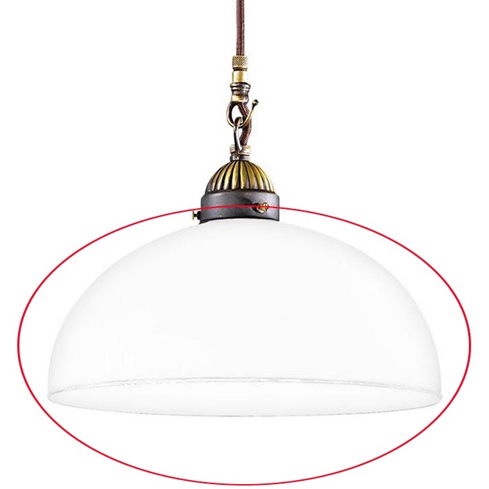 Kolarz 731.G54 - Glasskærm til chandelier, gulvlampe og spotlampe NONNA E27 diameter 30 cm hvid