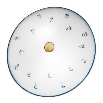 Kolarz 731.U12.4.17- Loftlampe NONNA 2xE14/60W/230V diameter 32 cm blå/messing