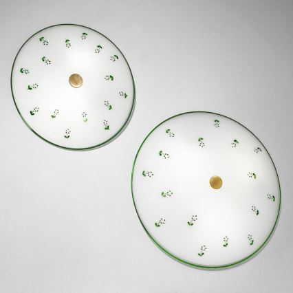 Kolarz 731.U12.4.21 - Loftlampe NONNA 2xE14/60W/230V diameter 30 cm grøn