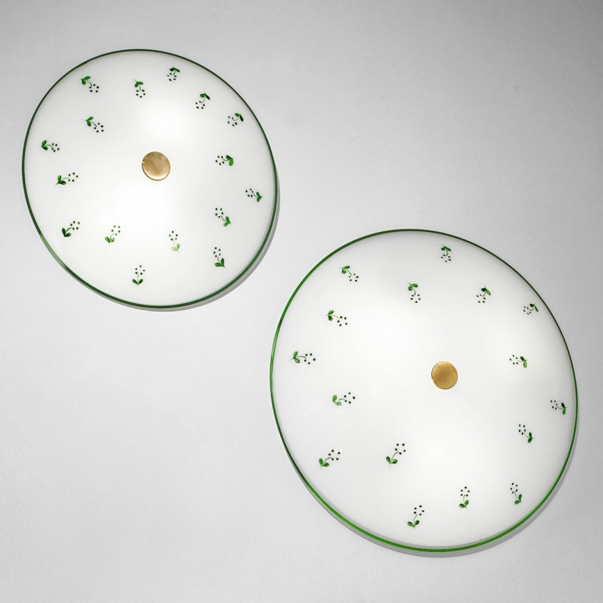 Kolarz 731.U12.4.21 - Loftlampe NONNA 2xE14/60W/230V diameter 30 cm grøn