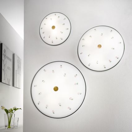 Kolarz 731.U12.4.70- Loftlampe NONNA 2xE14/60W/230V diameter 32 cm grøn/messing