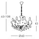 Kolarz 960.88 - Lysekrone i krystal VALERIE 8xE14/40W/230V kædeophæng