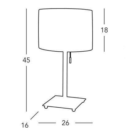 Kolarz A1307.71.7 - Bordlampe SAND 1xE27/60W/230V