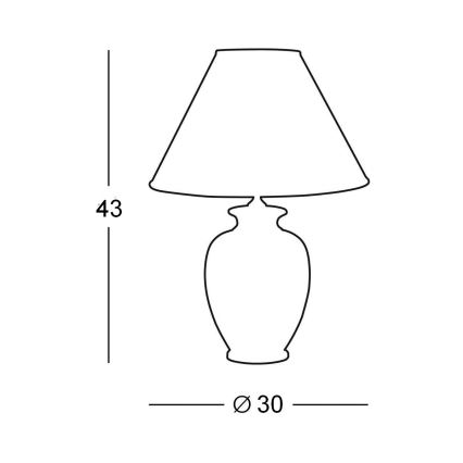 Kolarz A1340.70 - Bordlampe CHIARA 1xE27/100W/230V diam. 30 cm hvid