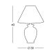 Kolarz A1340.70.Gr - Bordlampe CHIARA 1xE27/100W/230V diam. 30 cm hvid/grå