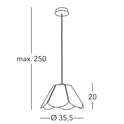 Kolarz A1346.31.W - Lysekrone i en snor BLOOM 1xE27/100W/230V