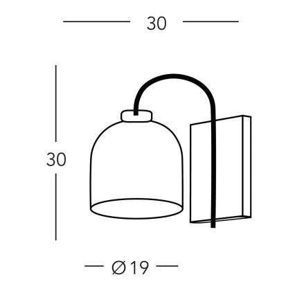 Kolarz A1352.61.Au.100 - Væglampe NONNA 1xE27/60W/230V hjort eg/hvid/guldfarvet