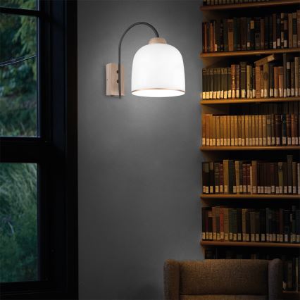 Kolarz A1352.61.Au - Væglampe NONNA 1xE27/60W/230V eg/hvid/guldfarvet