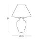 Kolarz A1354.71S - Bordlampe GIARDINO 1xE27/60W/230V diameter 25 cm