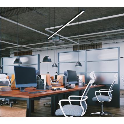 LED loftarmatur KOLINE, overflademonteret/ophængt, 40W/230V, 3000/4000/6500K, 120 cm, sort