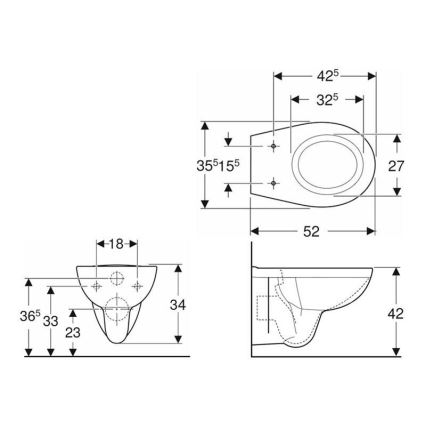 Kolo K93101000 - Væghængt WC Rimfree Rekord keramik/hvid