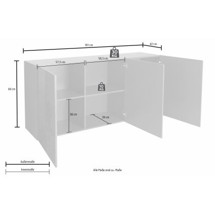 Kommode ARIA, Sonoma-eg